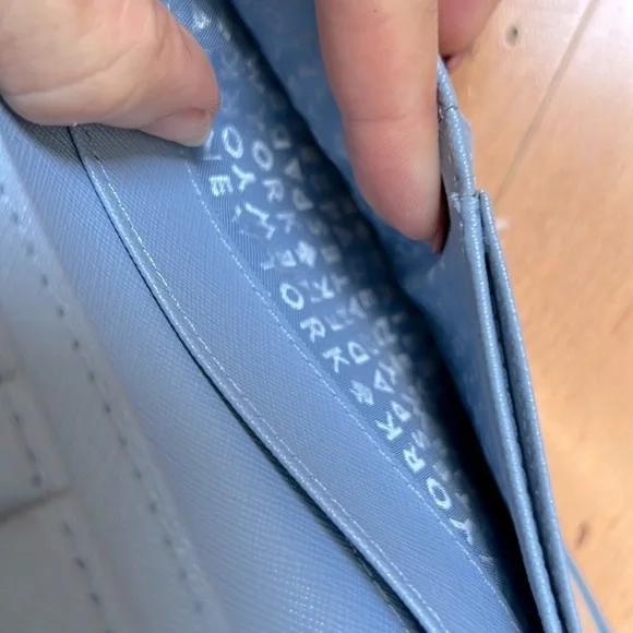 Kate Spade Laurel Way Stacy Saffiano leather Wallet Light Blue - Picture 9 of 10